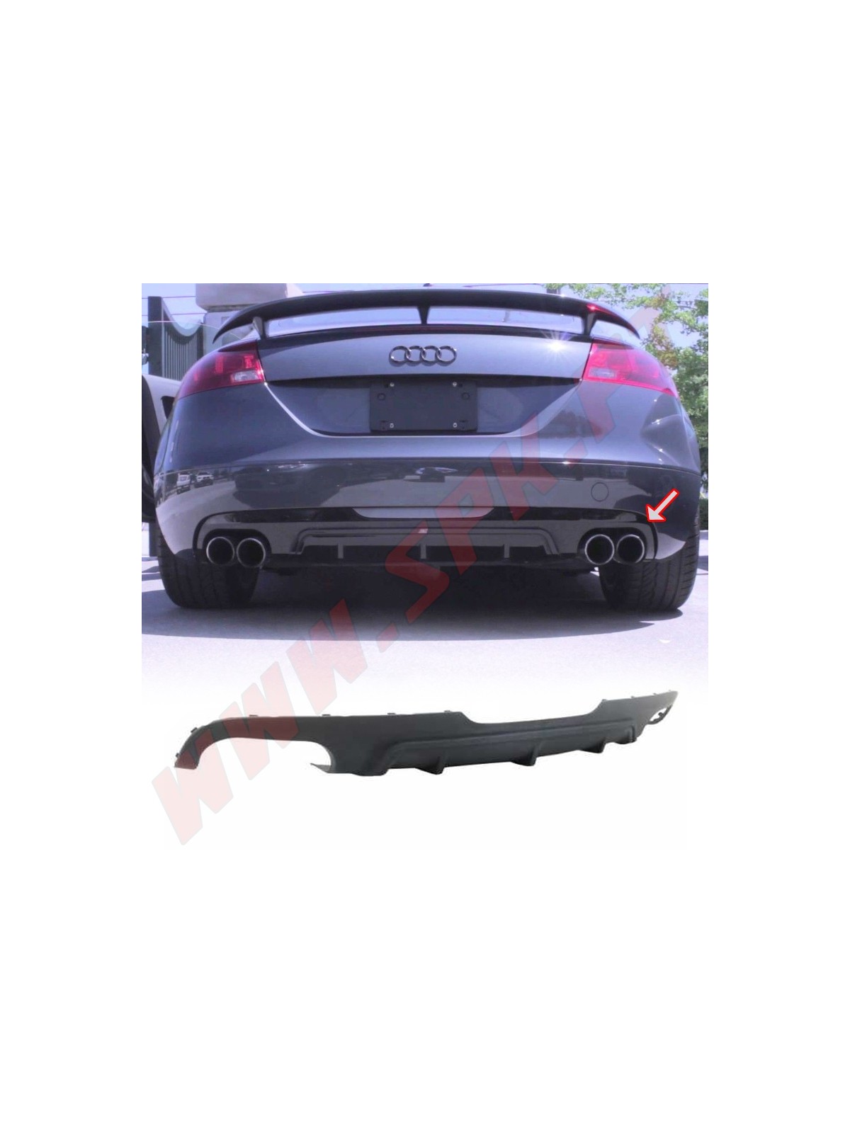 Difusor Traseiro Mod.I Audi TT 8J (2006-2010) Difusor Traseiro Mod.I Audi TT 8J (2006-2010)