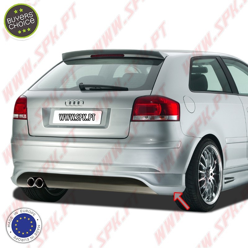Difusor Traseiro - Audi A3 8P Hatchback - 3 Portas (2003-2008) Difusor Traseiro - Audi A3 8P Hatchback - 3 Portas (2003-2008)