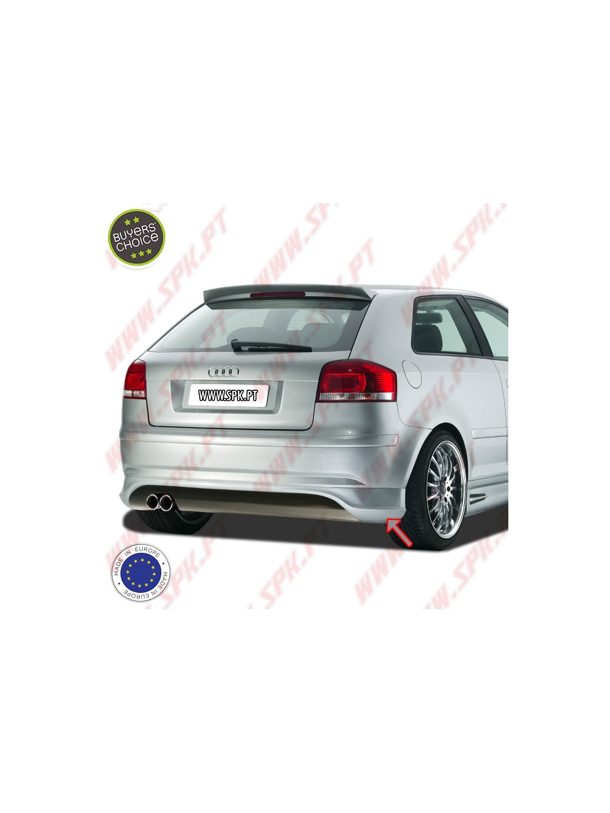 Difusor Traseiro - Audi A3 8P Hatchback - 3 Portas (2003-2008) Difusor Traseiro - Audi A3 8P Hatchback - 3 Portas (2003-2008)