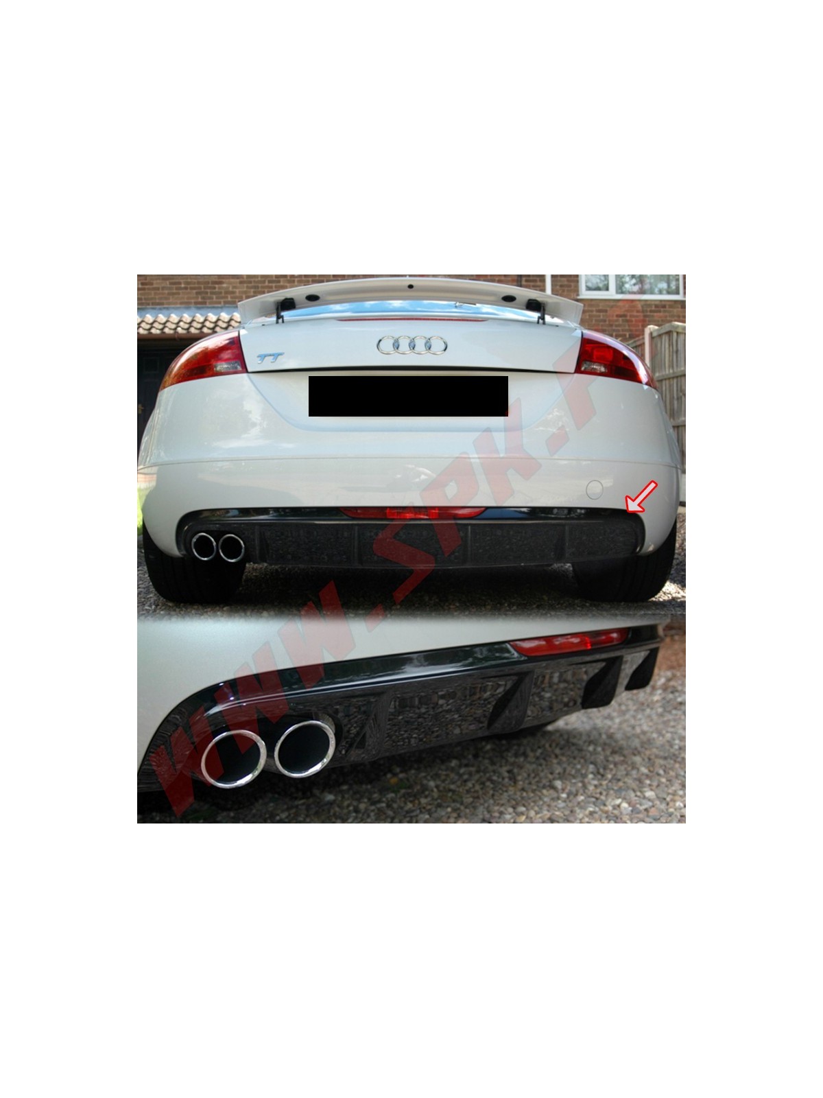 Difusor Traseiro Mod.II Audi TT 8J (2006-2010)