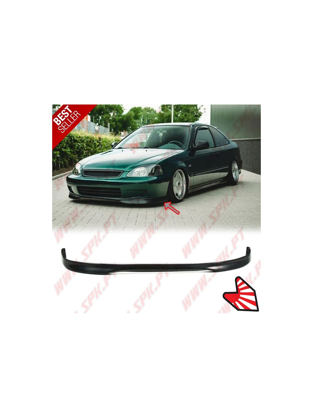 Lip Spoiler Frontal Look Type-R - Honda Civic EK / EJ Facelift (1999-2001)