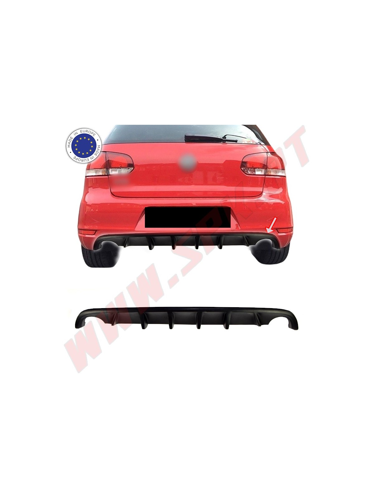 Difusor Traseiro V.1 - VW Golf 6 GTI / GTD (2008-2012) Difusor Traseiro V.1 - VW Golf 6 GTI / GTD (2008-2012)