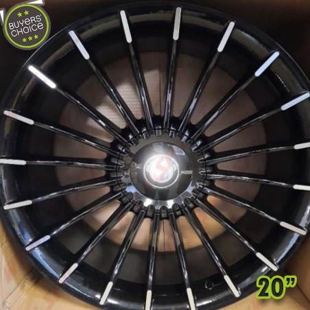 Pack 4 Jantes BMW Look Alpina "Black" - 9,5x20" (5x112/5X120 - ET35 - CB72,56)