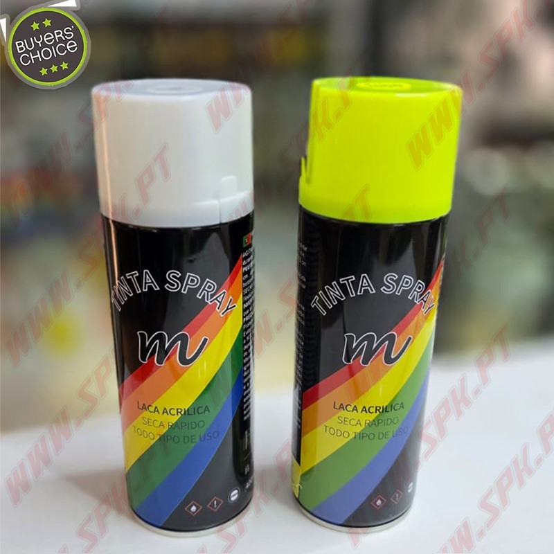 Pack 2X Sprays Tinta 400ml (Branco + Amarelo Neon)