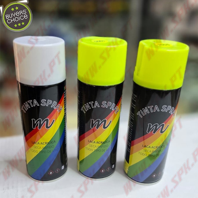 Pack 3X Sprays Tinta 400ml (Branco + Amarelo Neon) Pack 3X Sprays Tinta 400ml (Branco + Amarelo Neon)