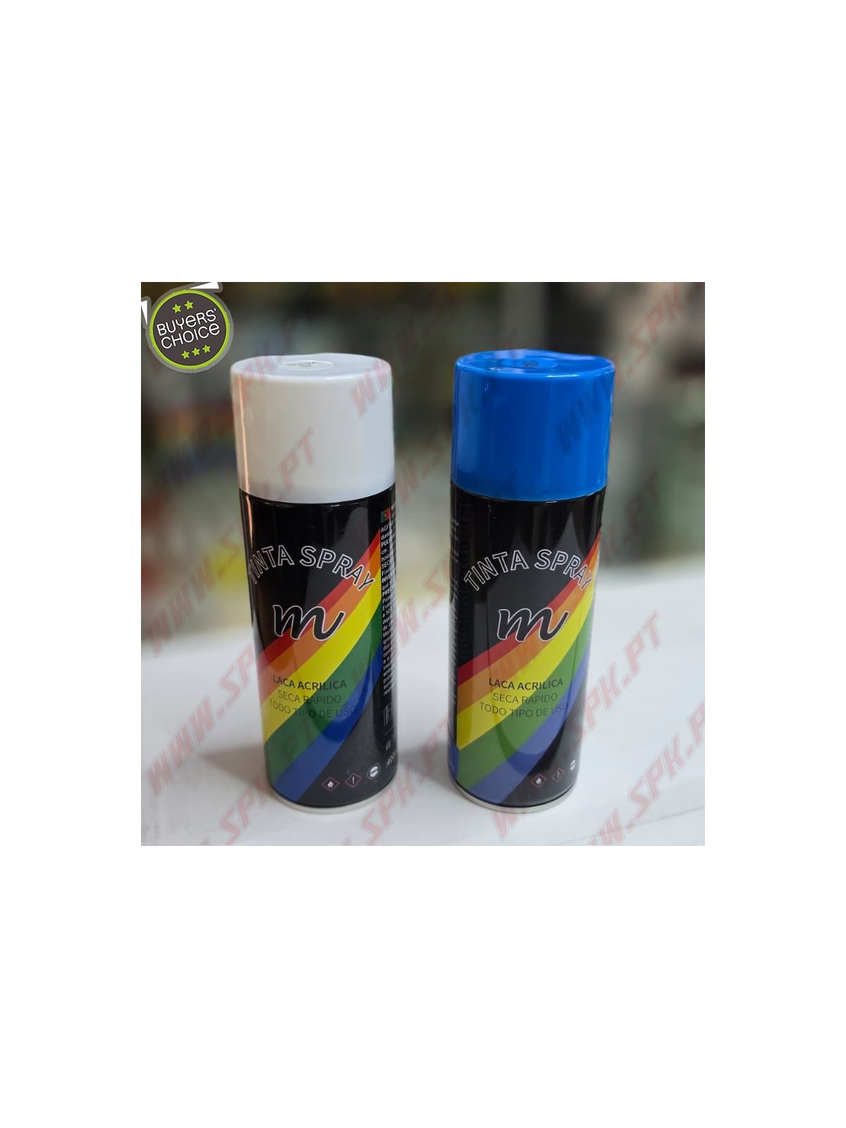 Pack 2X Sprays Tinta 400ml (Branco + Azul Neon)