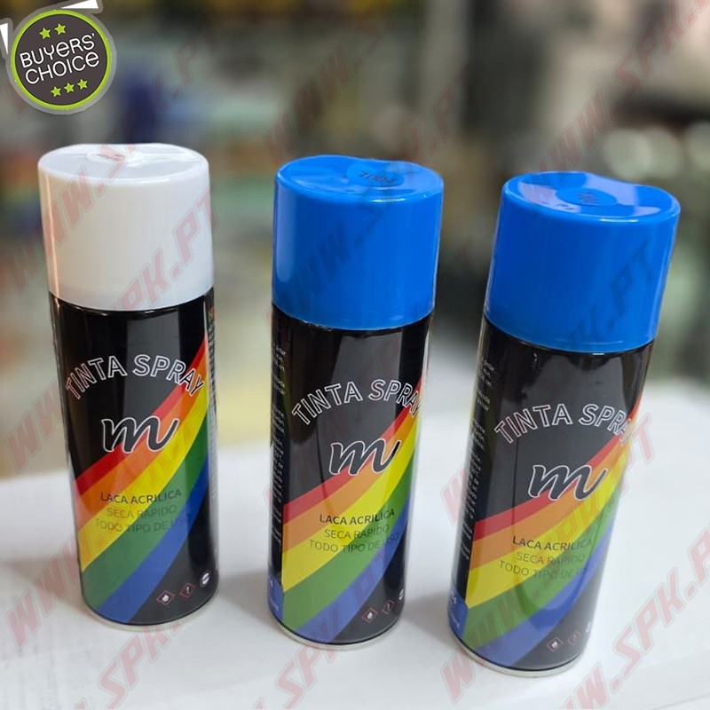 Pack 3X Sprays Tinta 400ml (Branco + Azul Neon) Pack 3X Sprays Tinta 400ml (Branco + Azul Neon)