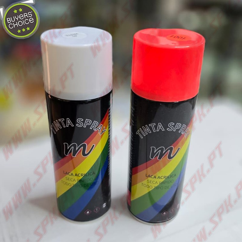 Pack 2X Sprays Tinta 400ml (Branco + Vermelho Neon) Pack 2X Sprays Tinta 400ml (Branco + Vermelho Neon)