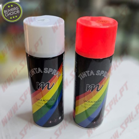 Pack 2X Sprays Tinta 400ml (Branco + Vermelho Neon)
