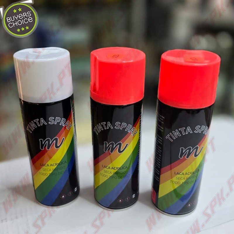 Pack 3X Sprays Tinta 400ml (Branco + Vermelho Neon) Pack 3X Sprays Tinta 400ml (Branco + Vermelho Neon)