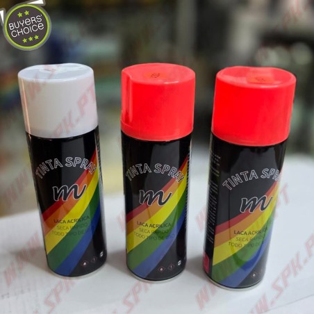 Pack 3X Sprays Tinta 400ml (Branco + Vermelho Neon)