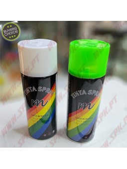 Pack 2X Sprays Tinta 400ml (Branco + Verde Neon)