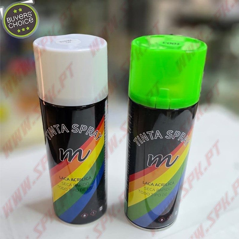 Pack 2X Sprays Tinta 400ml (Branco + Verde Neon) Pack 2X Sprays Tinta 400ml (Branco + Verde Neon)