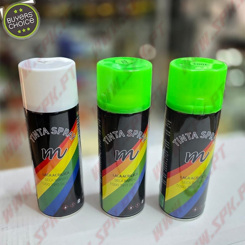 Pack 3X Sprays Tinta 400ml (Branco + Verde Neon) Pack 3X Sprays Tinta 400ml (Branco + Verde Neon)