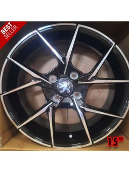 Pack 4 Jantes Look Peugeot / Citroen V.7 - 6,5x15" (4X108 - ET20 - CB65,1)