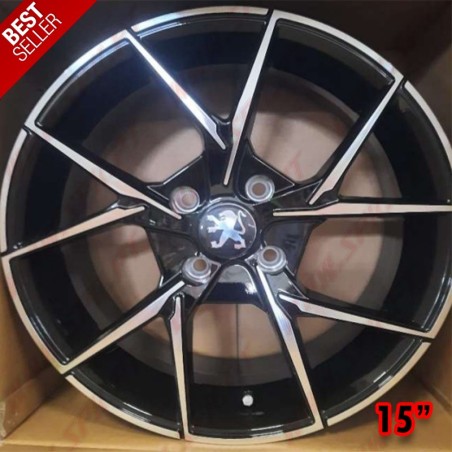 Pack 4 Jantes Look Peugeot / Citroen V.7 - 6,5x15" (4X108 - ET20 - CB65,1)
