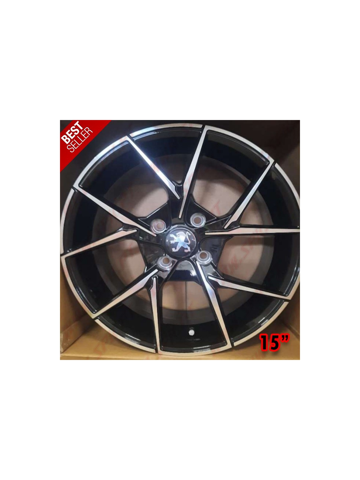 Pack 4 Jantes Look Peugeot / Citroen V.7 - 6,5x15" (4X108 - ET20 - CB65,1) Pack 4 Jantes Look Peugeot / Citroen V.7 - 6,5x15" (4X108 - ET20 - CB65,1)