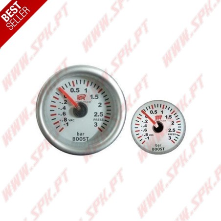 Manómetro Pressão de Turbo 3 BAR - "White Edition" - 52mm