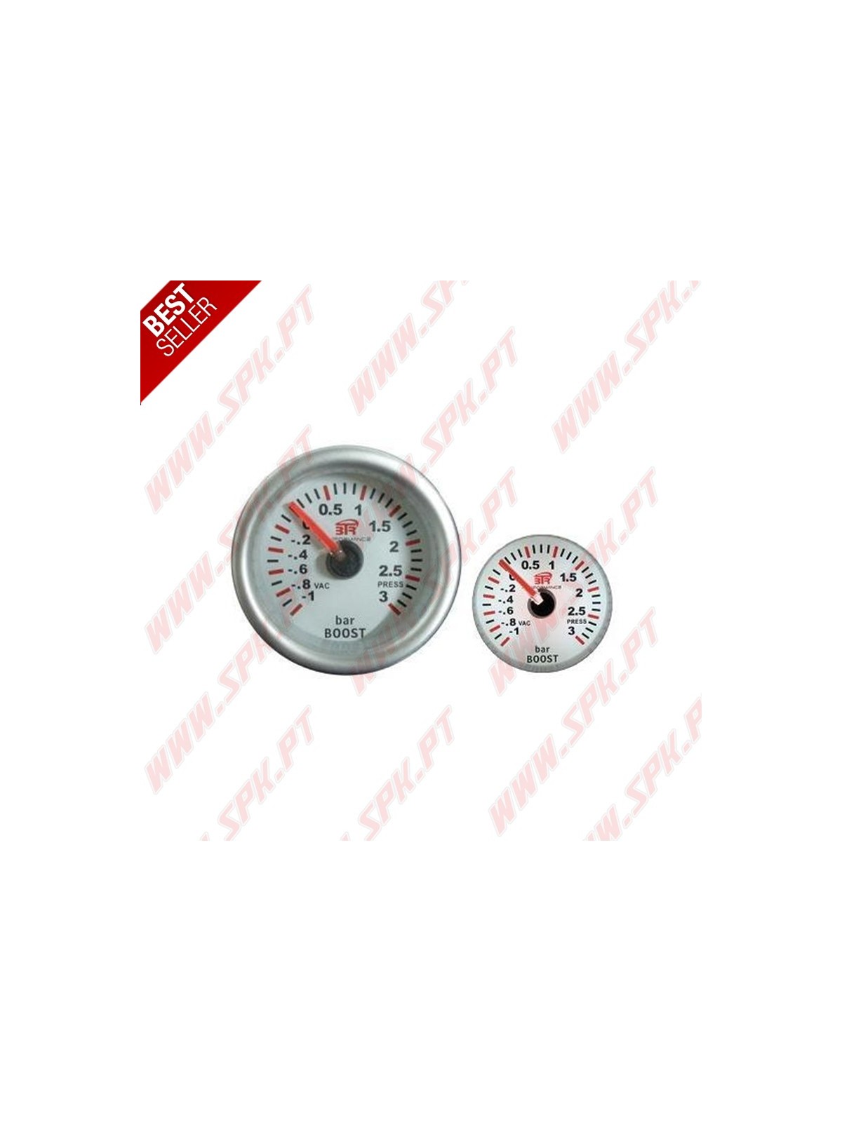 Manómetro Pressão de Turbo 3 BAR - "White Edition" - 52mm Manómetro Pressão de Turbo 3 BAR - "White Edition" - 52mm
