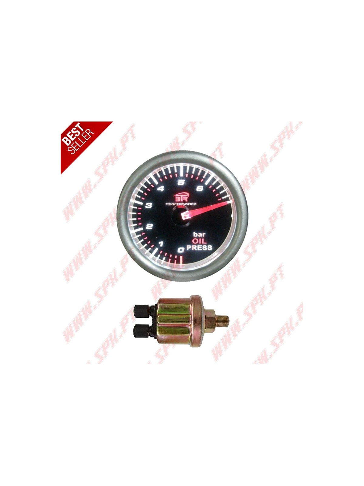 Manómetro Pressão de Óleo - "Black Edition" - 52mm