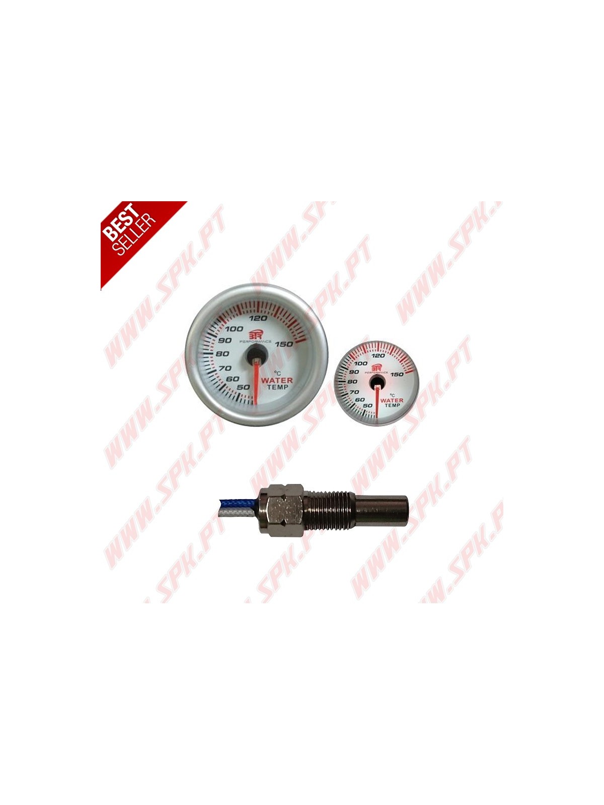 Manómetro Temperatura de Água - "White Edition" - 52mm