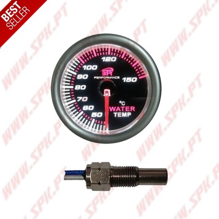 Manómetro Temperatura de Água - "Black Edition" - 52mm