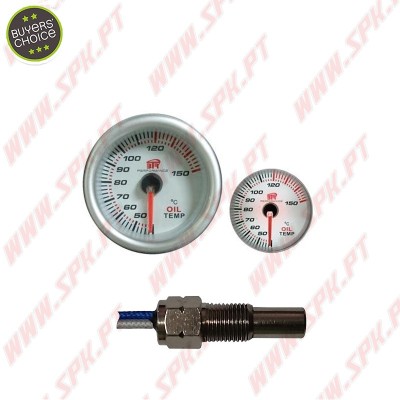 Manómetro Temperatura de Óleo - "White Edition" - 52mm