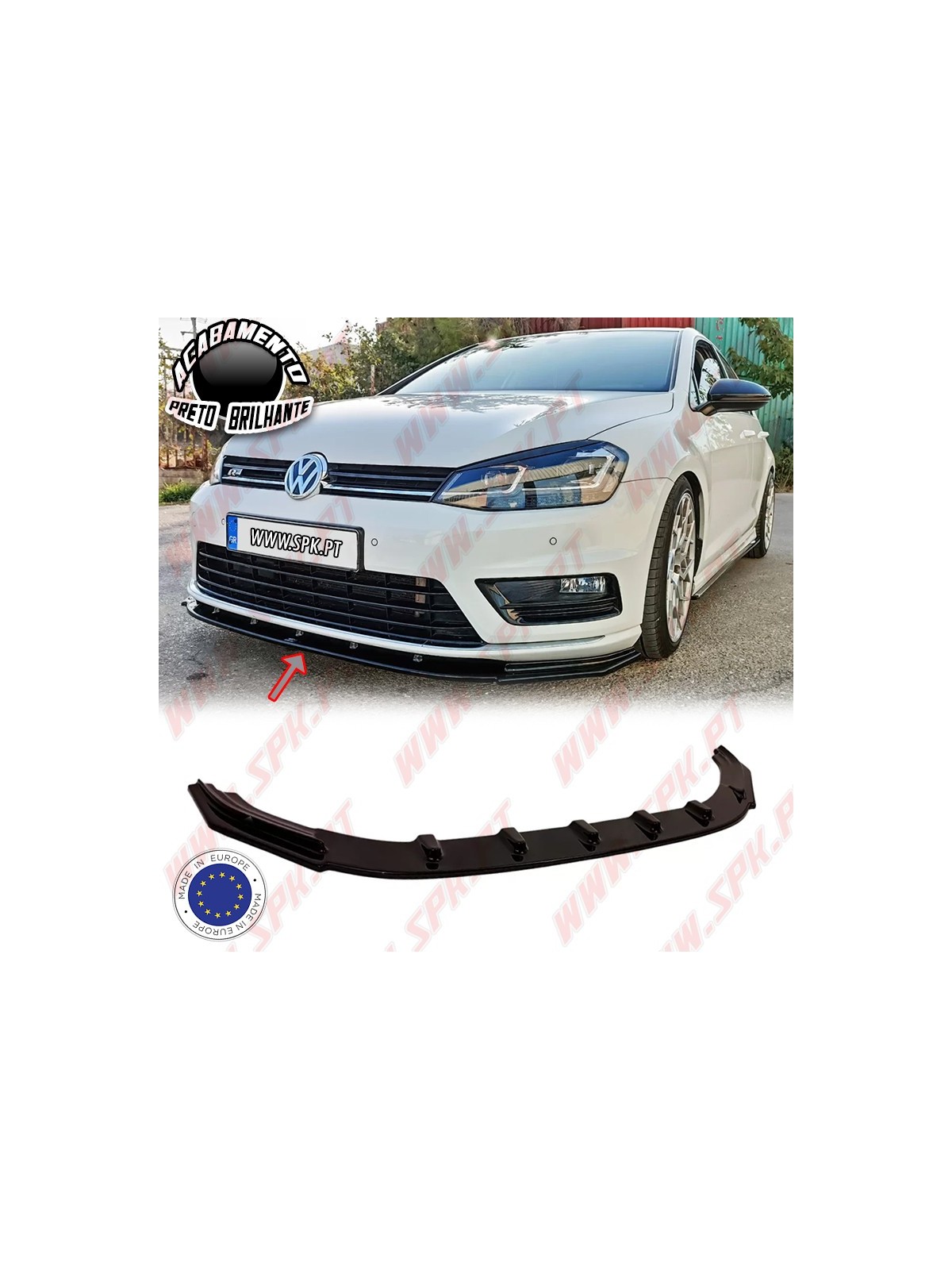 Lip Spoiler Frontal - VW Golf 7 R / R-Line (2012-2017) Lip Spoiler Frontal - VW Golf 7 R / R-Line (2012-2017)