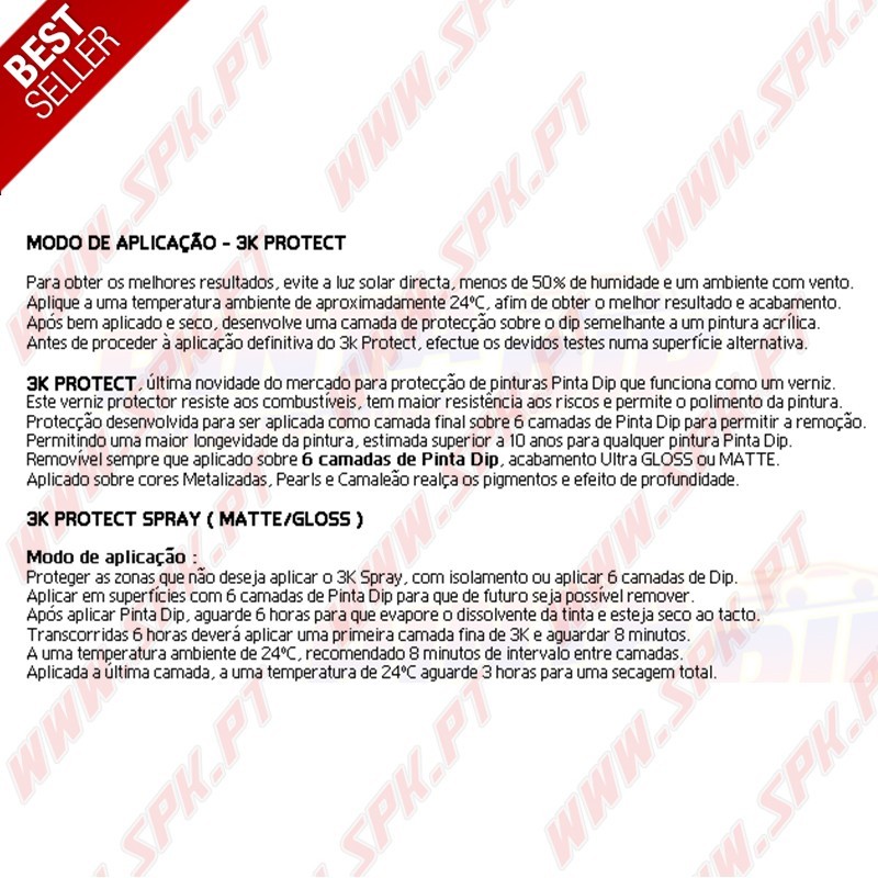 Spray 400ml Pinta Dip Verniz Protector Gloss - Brilhante