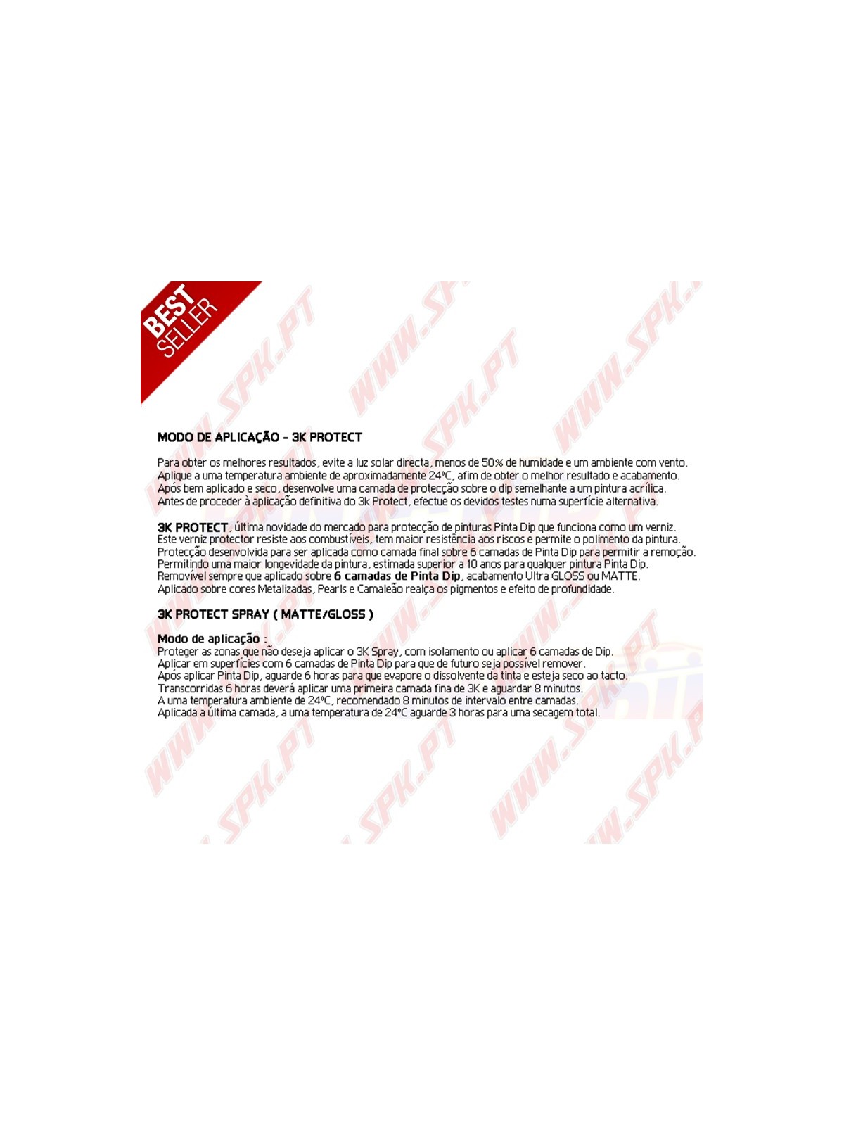 Spray 400ml Pinta Dip Verniz Protector Gloss - Brilhante