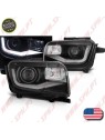 Faróis Tube-Light / Black - Chevrolet Camaro (2009-2013) Faróis Tube-Light / Black - Chevrolet Camaro (2009-2013)