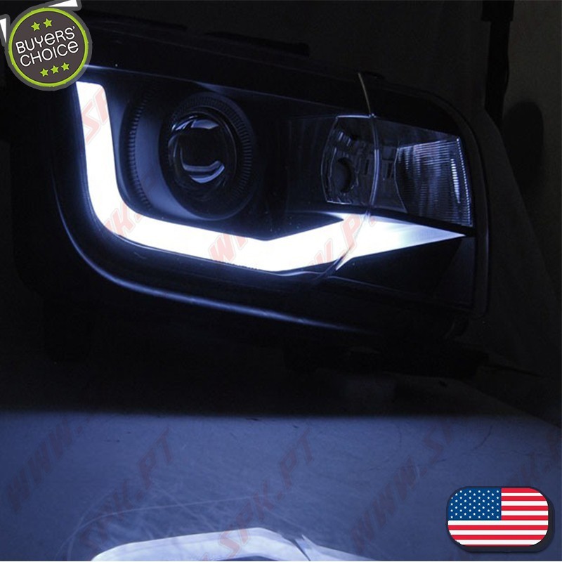 Faróis Tube-Light / Black - Chevrolet Camaro (2009-2013) Faróis Tube-Light / Black - Chevrolet Camaro (2009-2013)