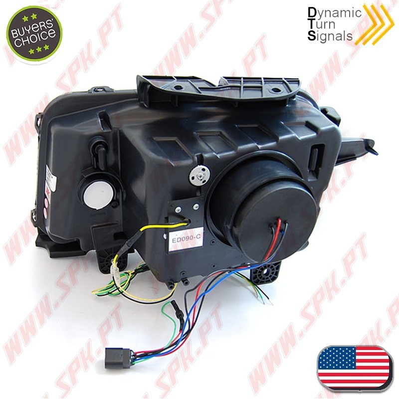 Faróis Tube-Light Dynamic / Black - Chevrolet Camaro (2009-2013) Faróis Tube-Light Dynamic / Black - Chevrolet Camaro (2009-2013)