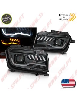 Faróis Tube-Light Dynamic / Black - Chevrolet Camaro (2009-2013)