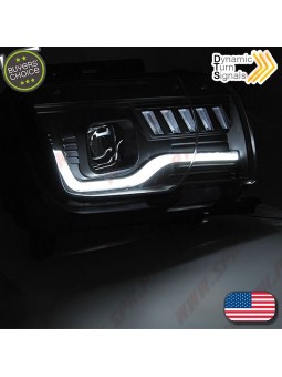 Faróis Tube-Light Dynamic / Black - Chevrolet Camaro (2009-2013)