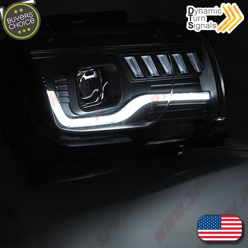 Faróis Tube-Light Dynamic / Black - Chevrolet Camaro (2009-2013) Faróis Tube-Light Dynamic / Black - Chevrolet Camaro (2009-2013)