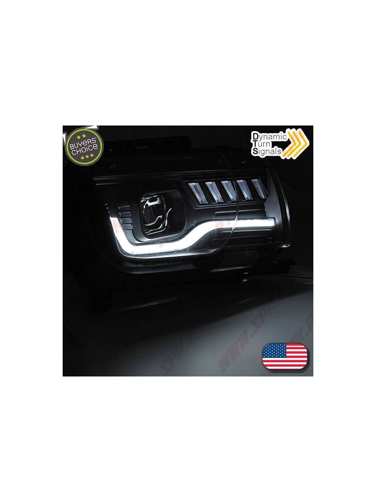Faróis Tube-Light Dynamic / Black - Chevrolet Camaro (2009-2013) Faróis Tube-Light Dynamic / Black - Chevrolet Camaro (2009-2013)