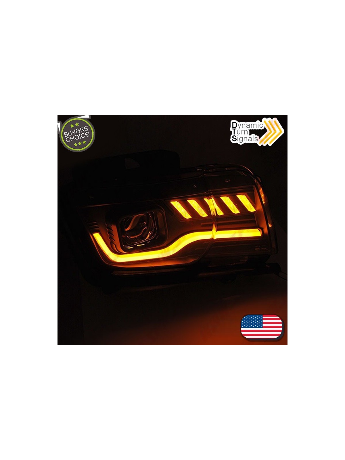 Faróis Tube-Light Dynamic / Black - Chevrolet Camaro (2009-2013) Faróis Tube-Light Dynamic / Black - Chevrolet Camaro (2009-2013)