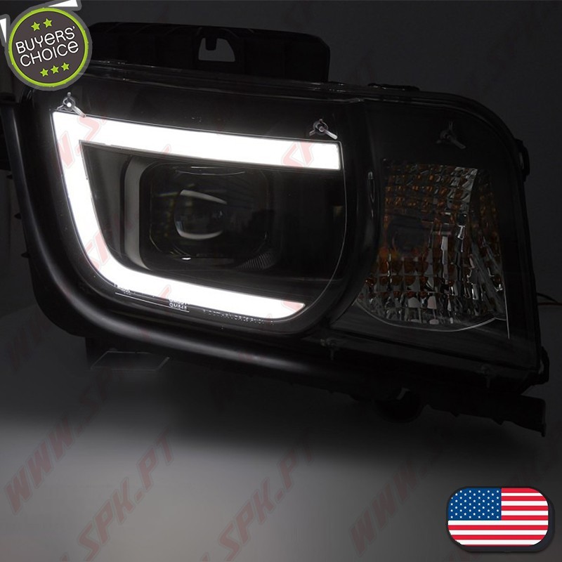 Faróis Tube-Light V.2 / Black - Chevrolet Camaro (2009-2013) Faróis Tube-Light V.2 / Black - Chevrolet Camaro (2009-2013)
