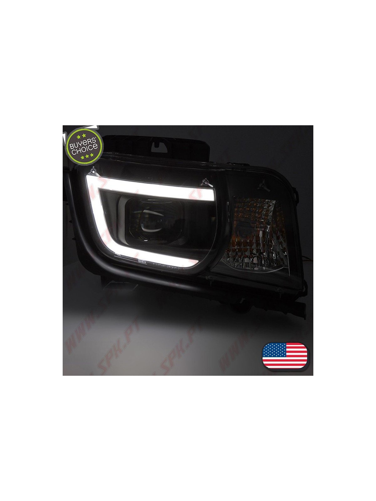 Faróis Tube-Light V.2 / Black - Chevrolet Camaro (2009-2013) Faróis Tube-Light V.2 / Black - Chevrolet Camaro (2009-2013)