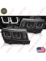 Faróis LED U-Type / Black - Chevrolet Camaro (2013-2015) Faróis LED U-Type / Black - Chevrolet Camaro (2013-2015)
