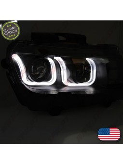 Faróis LED U-Type / Black - Chevrolet Camaro (2013-2015)