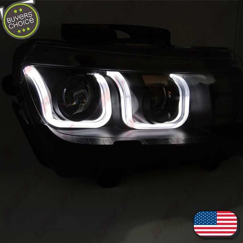 Faróis LED U-Type / Black - Chevrolet Camaro (2013-2015) Faróis LED U-Type / Black - Chevrolet Camaro (2013-2015)
