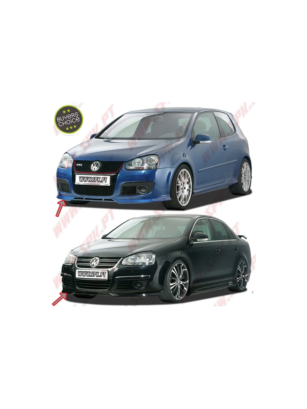 Spoiler Frontal V.2 - VW Golf GT, GTI, GTD & Jetta 5 (2003-2008)