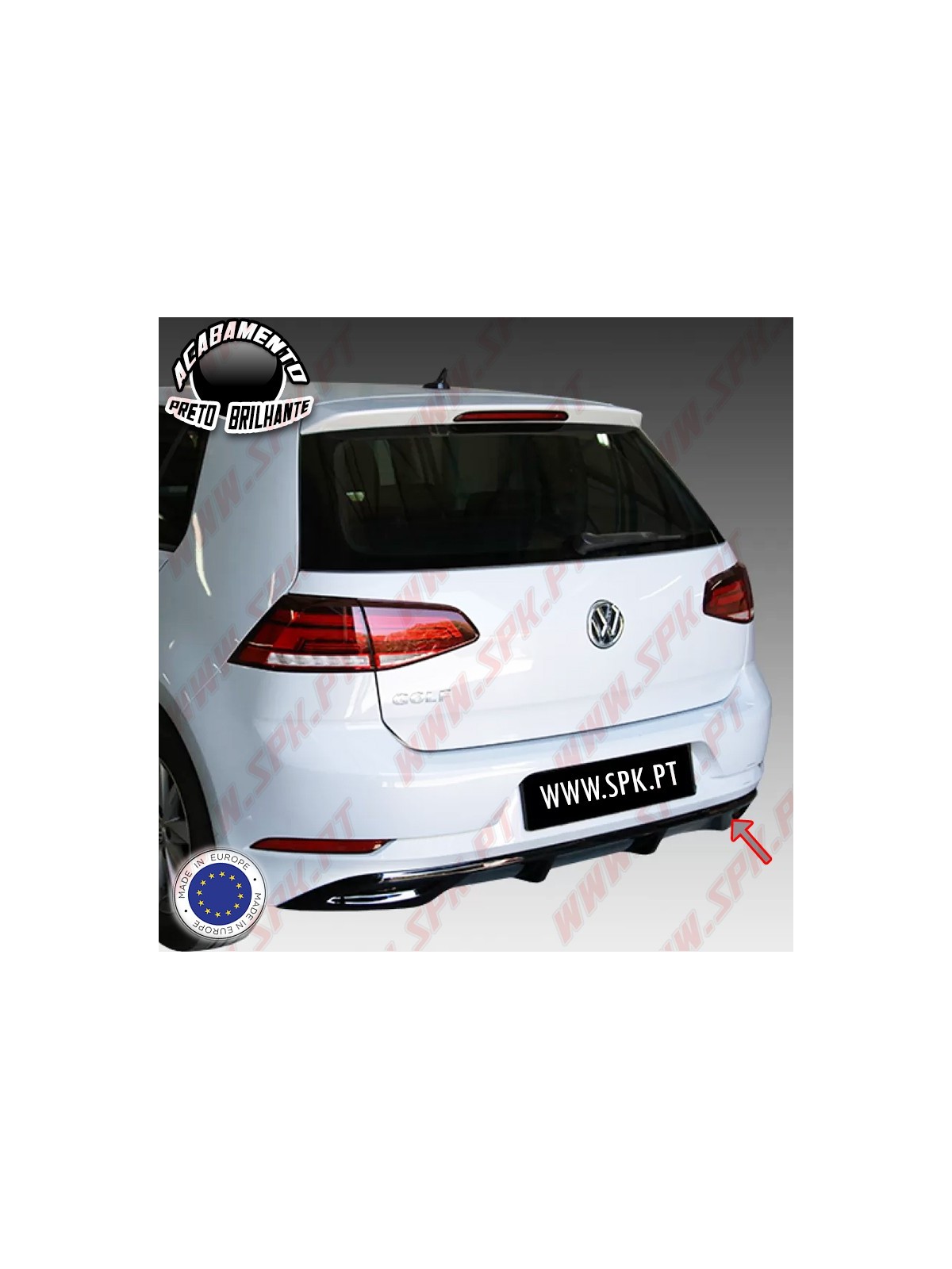 Difusor Traseiro V.1 - VW Golf 7.5 "Standard" (2016-2019) Difusor Traseiro V.1 - VW Golf 7.5 "Standard" (2016-2019)