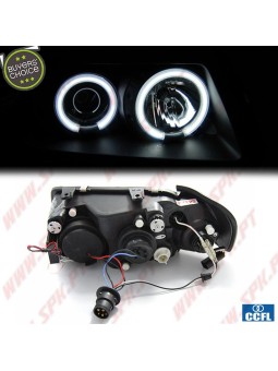 Faróis Angel Eyes CCFL Black - Audi A3 8L (1996-2000)