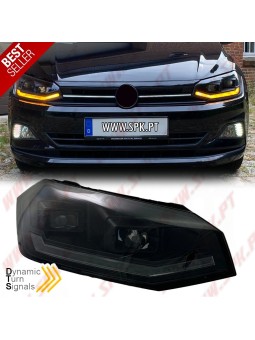 Faróis LED Dynamic / Black - VW Polo AW (2017-2021)
