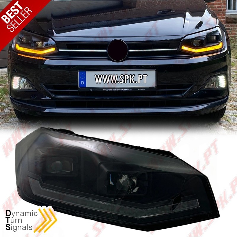 Faróis LED Dynamic / Black - VW Polo AW (2017-2021) Faróis LED Dynamic / Black - VW Polo AW (2017-2021)