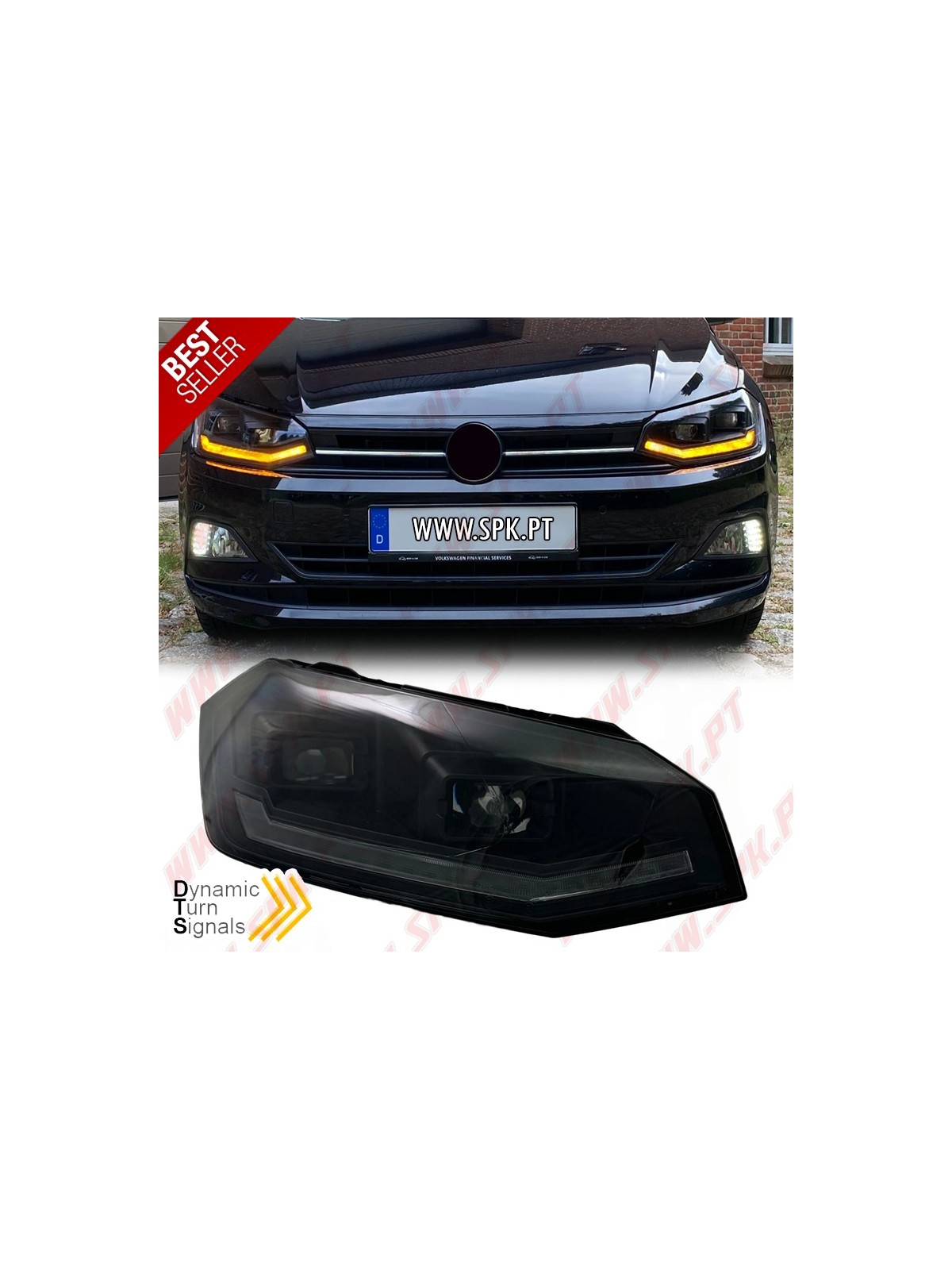 Faróis LED Dynamic / Black - VW Polo AW (2017-2021) Faróis LED Dynamic / Black - VW Polo AW (2017-2021)