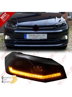 Faróis LED Dynamic / Black - VW Polo AW (2017-2021)